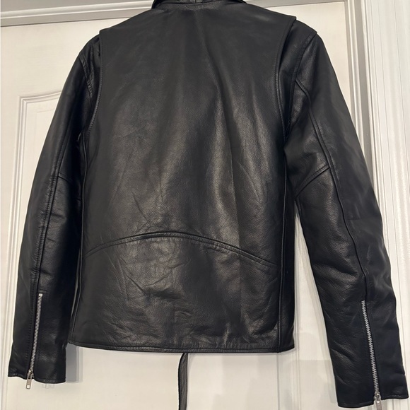 Women’s Milwaukee black leather motto jacket size 32 (small) - Picture 2 of 10